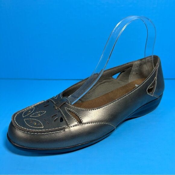 Clarks Bendables Womens Heidi Mocha Flats in Grey 9.5M - Picture 1 of 11
